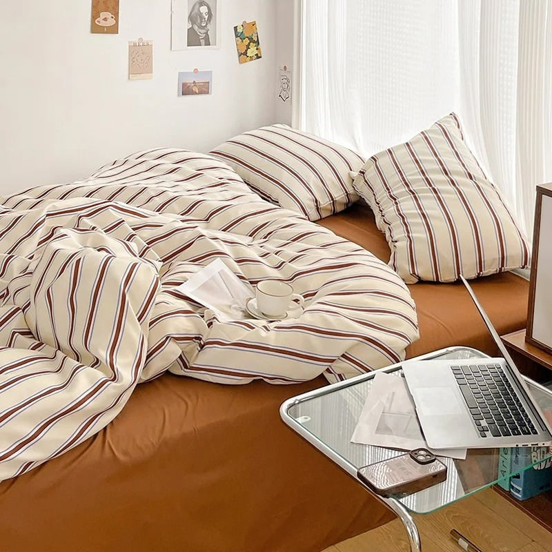 Striped Minimalist Bedding Set