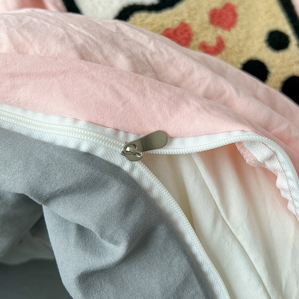 Cute Embroidered Bubble Tea Bedding Set