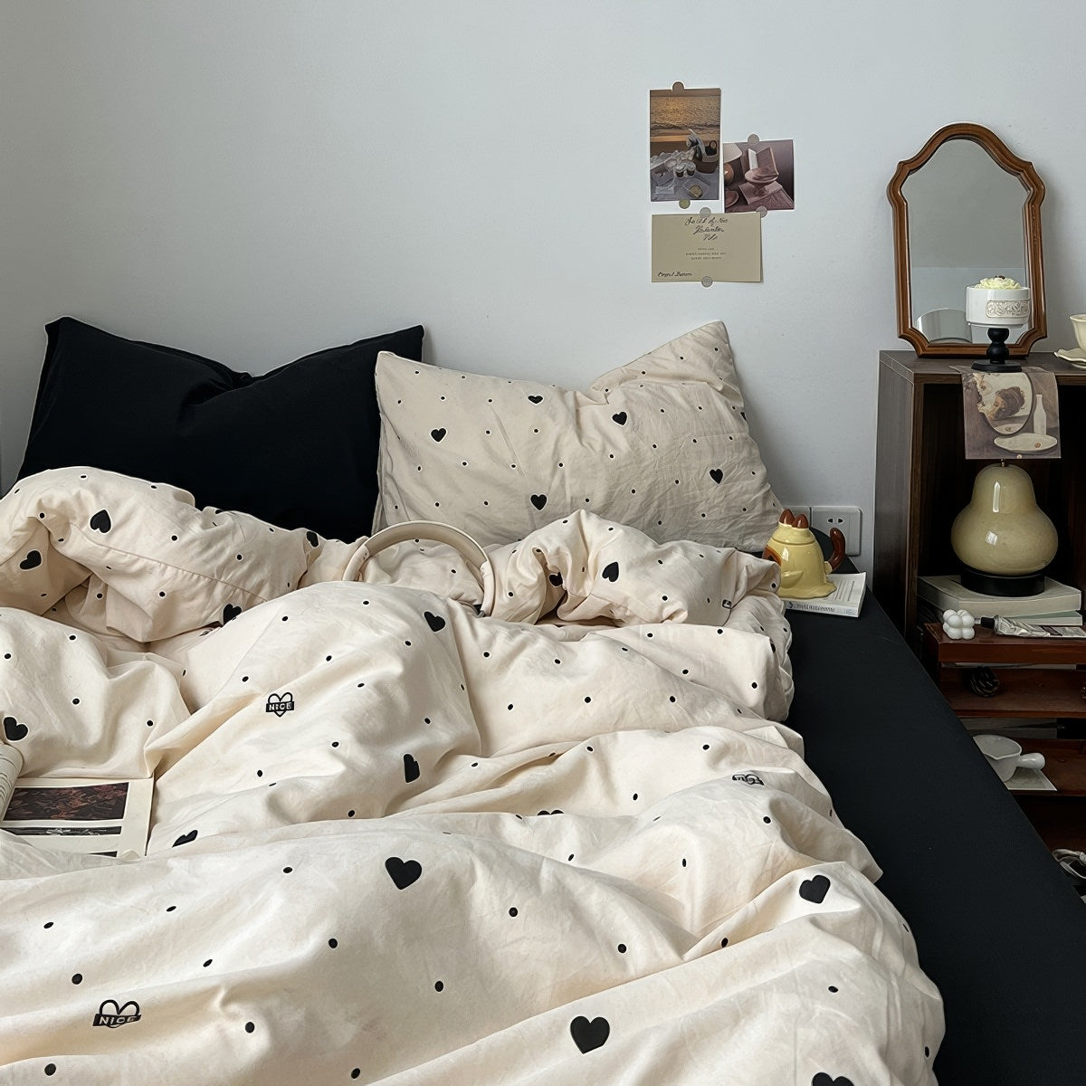 Little Hearts & Polka Dots Bedding Set