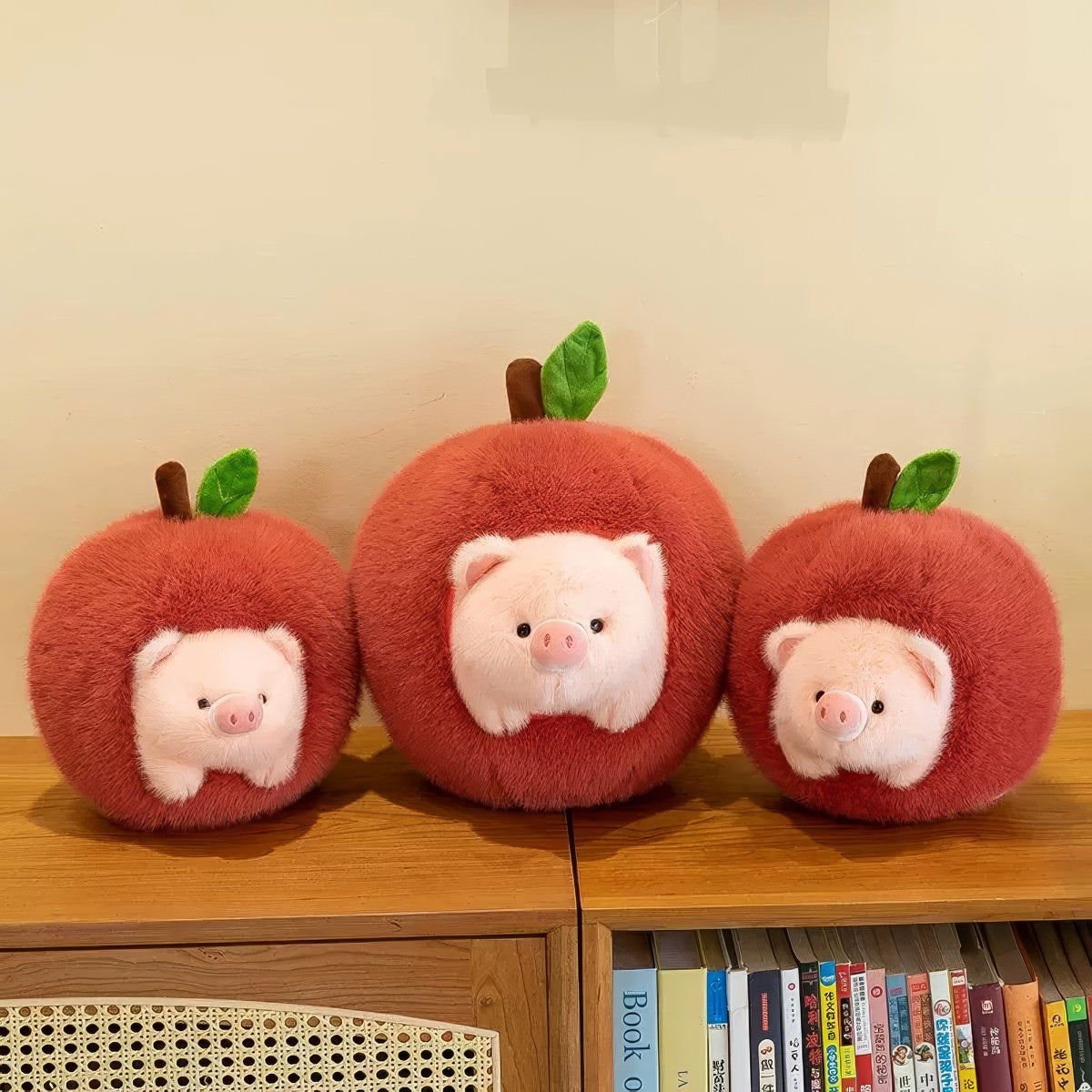 Piglet in a Peach Plush Hideaway Set