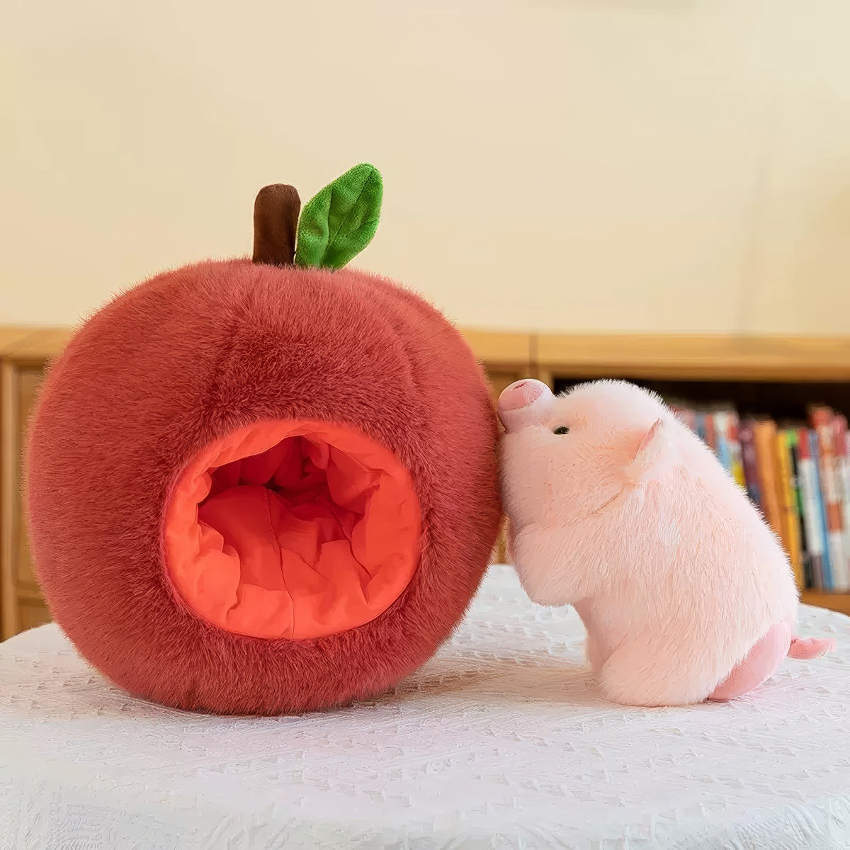Piglet in a Peach Plush Hideaway Set