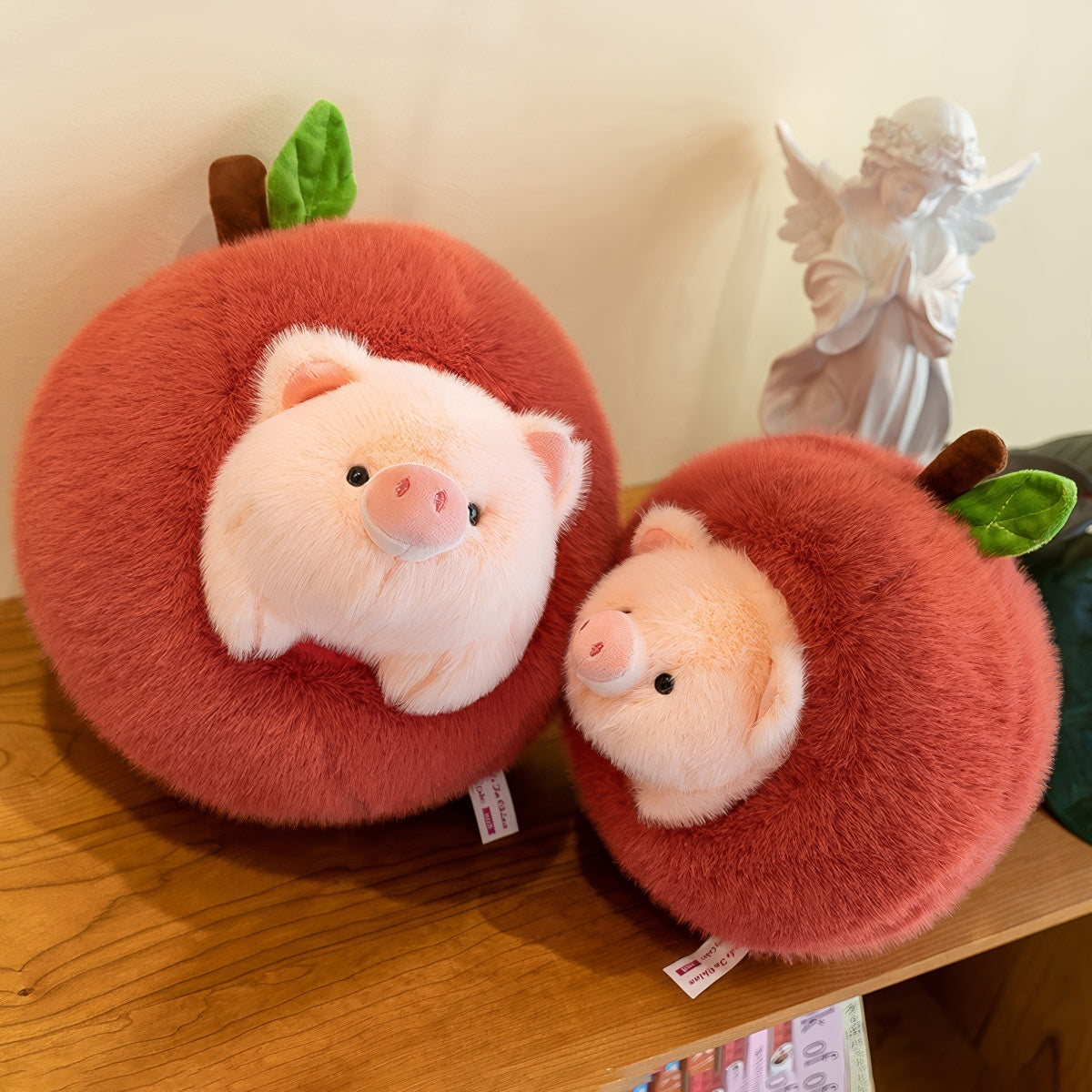 Piglet in a Peach Plush Hideaway Set